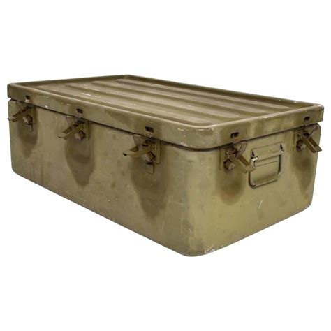 vintage metal military box|military surplus containers with wheels.